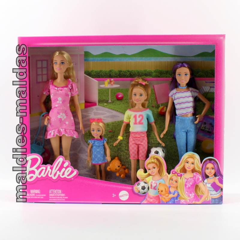 Barbie Schwestern Geschenk Set Puppenset Barbie Skipper Stacie Chelsea HWJ01