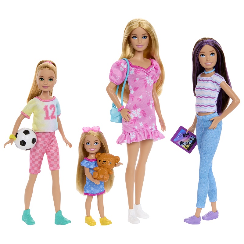 Barbie Schwestern Geschenk Set Puppenset Barbie Skipper Stacie Chelsea HWJ01 – Bild 2
