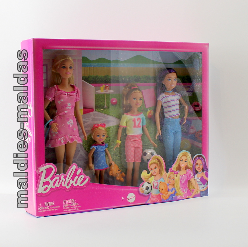 Barbie Schwestern Geschenk Set Puppenset Barbie Skipper Stacie Chelsea HWJ01 – Bild 3