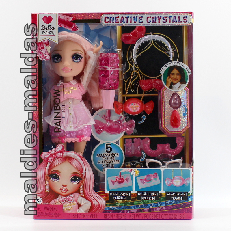 Rainbow High Bella Parker Creative Crystals Spielset 121367EUC Doll Puppe