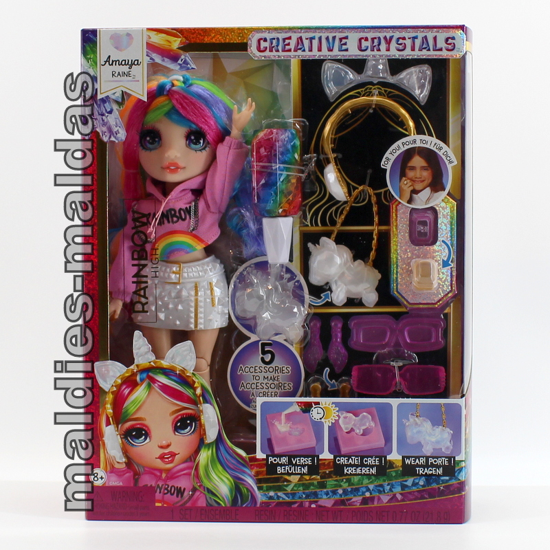Rainbow High Amaya Raine Creative Crystals Spielset 121411EUC Doll Puppe