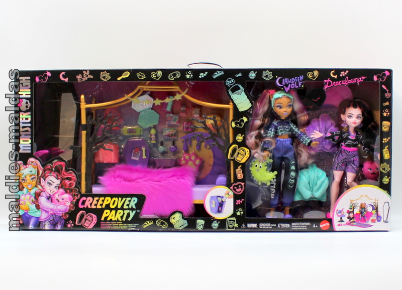 Monster High Creepover Party Spielset mit Clawdeen Wolf und Draculaura HPW80 – Bild 2