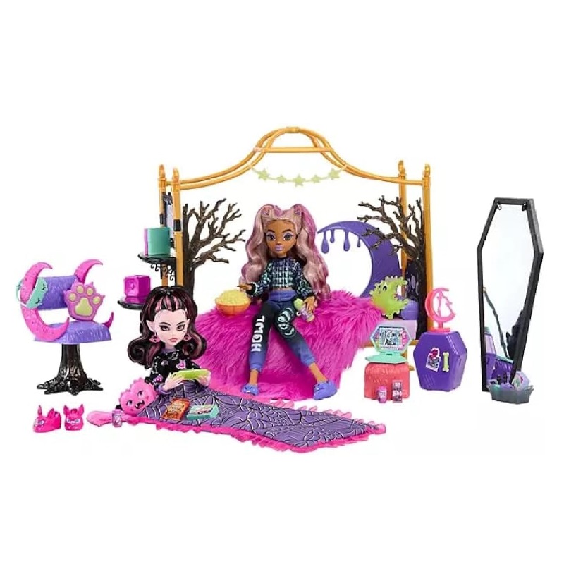 Monster High Creepover Party Spielset mit Clawdeen Wolf und Draculaura HPW80 – Bild 3