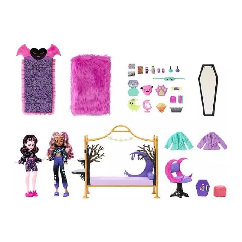 Monster High Creepover Party Spielset mit Clawdeen Wolf und Draculaura HPW80 – Bild 8