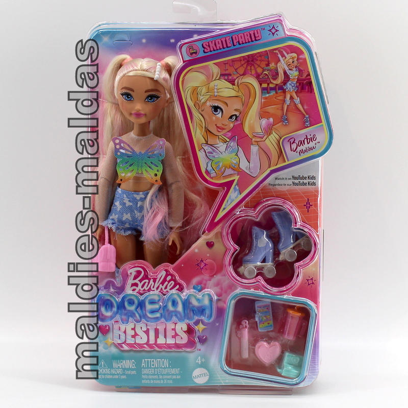 Barbie Dream Besties Malibu Skate Party JFX96 Puppe Doll Spielset