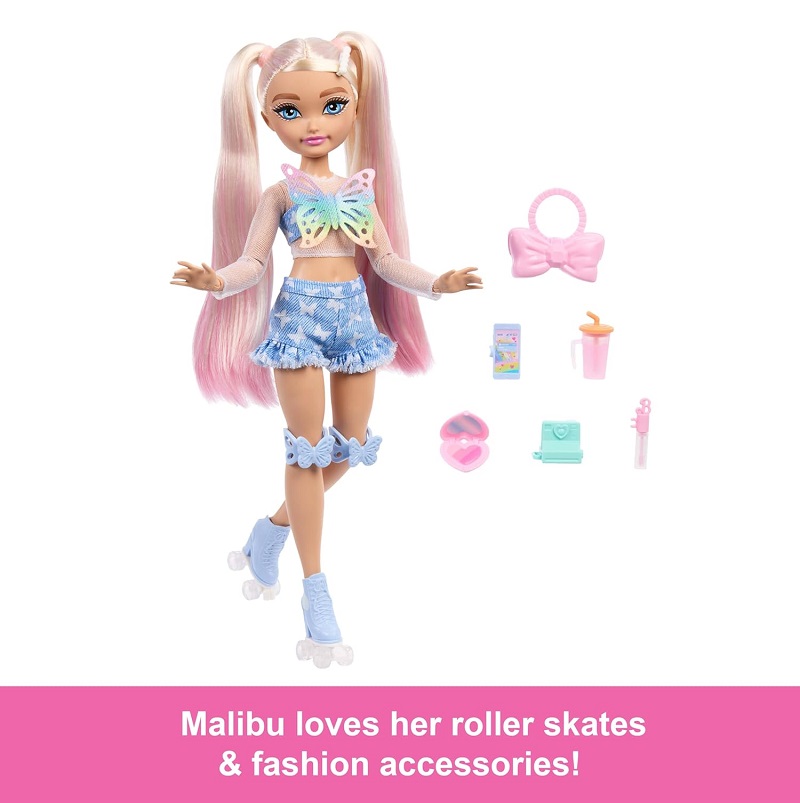 Barbie Dream Besties Malibu Skate Party JFX96 Puppe Doll Spielset – Bild 7