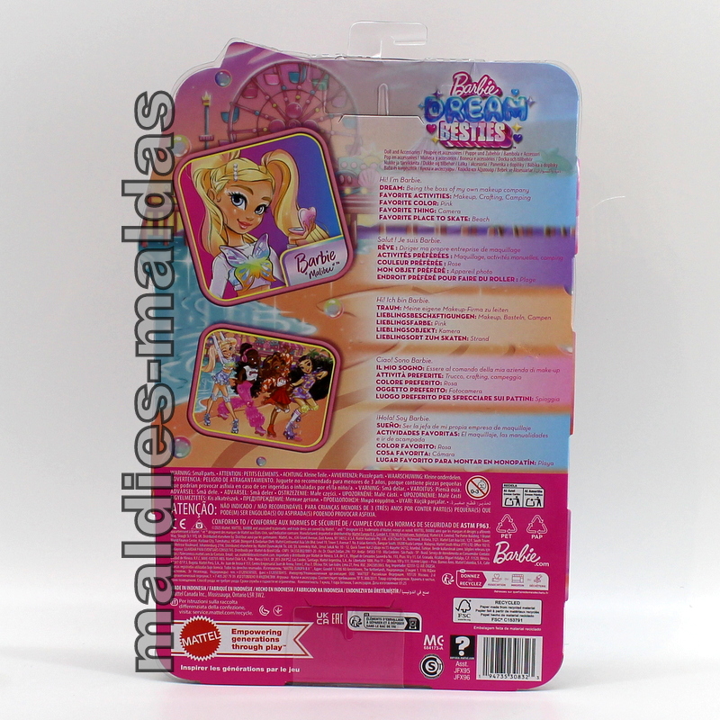 Barbie Dream Besties Malibu Skate Party JFX96 Puppe Doll Spielset – Bild 8